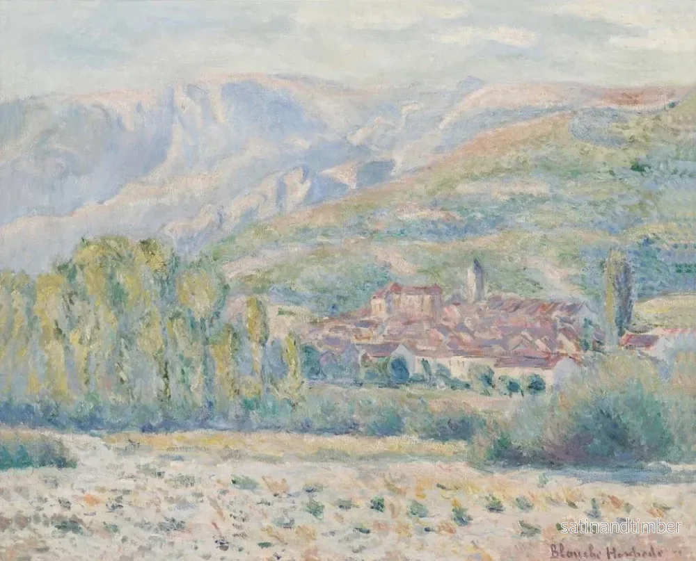 Reproduktion av målningen av byn PoujalsurOrb - Blanche Hoschedé-Monet - Bild 2