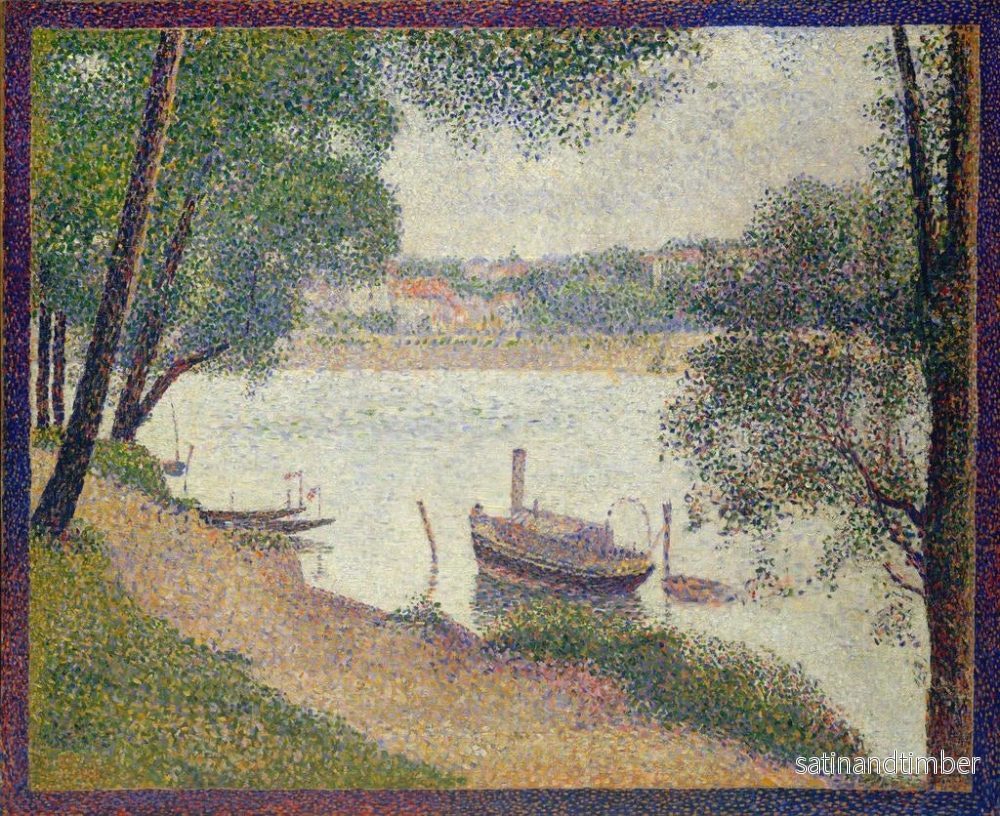 Reproduktion av målningen av grått väder vid Grande Jatte - Georges Seurat - Bild 2