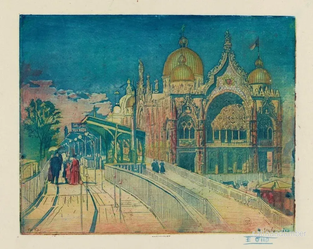 Reproduktion av målningen Pavillon de l'Italie - Pierre-Marcel Roy - Bild 2