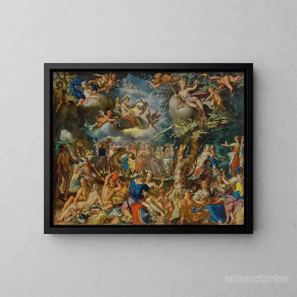Reproduktion av målningen En fest för gudarna - Joachim Wtewael