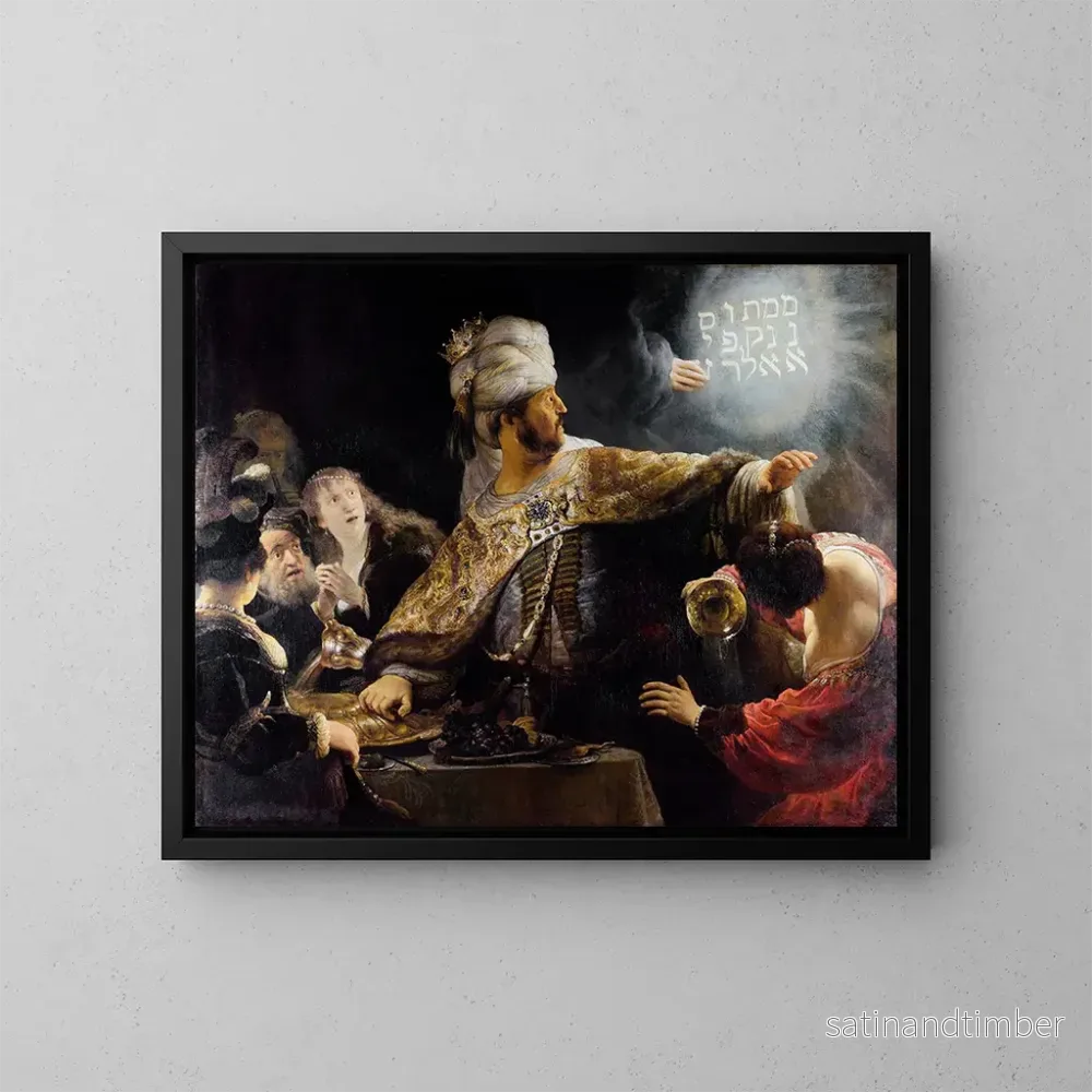 Reproduktion av målningen Le festin de Balthazar – Rembrandt van Rijn Reproduktion av målningen Le festin de Balthazar – Rembrandt van Rijn