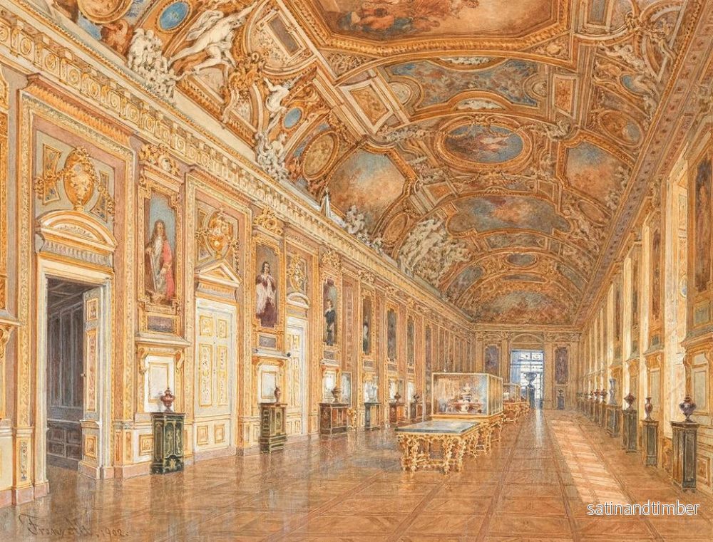 Reproduktion av målningen Galerie d'Apollon vid Louvren i Paris - Franz Alt - Bild 2
