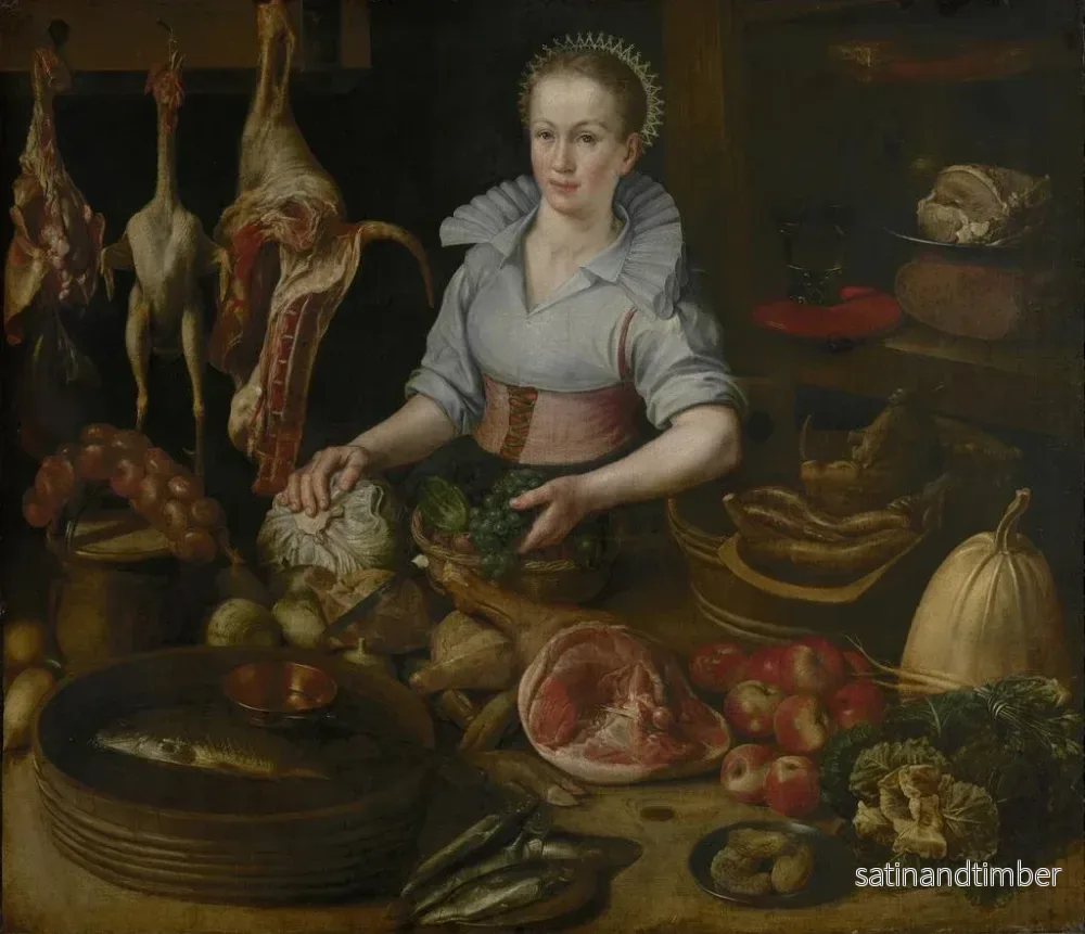Reproduktion av målningen La Femme de ménage dans la cuisine - Cercle de Lucas van Valckenborch - Bild 2