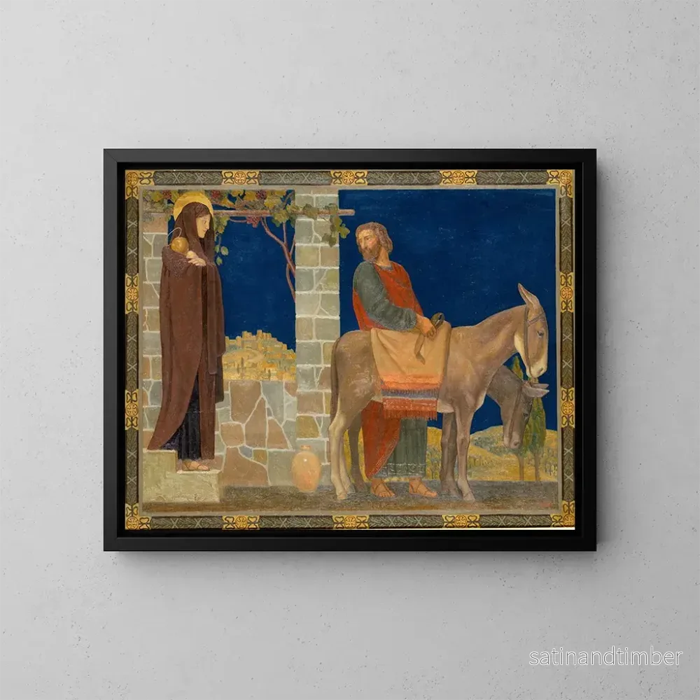 Reproduktion av målningen La Fuite en Égypte – Henry Siddons Mowbray Reproduktion av målningen La Fuite en Égypte – Henry Siddons Mowbray