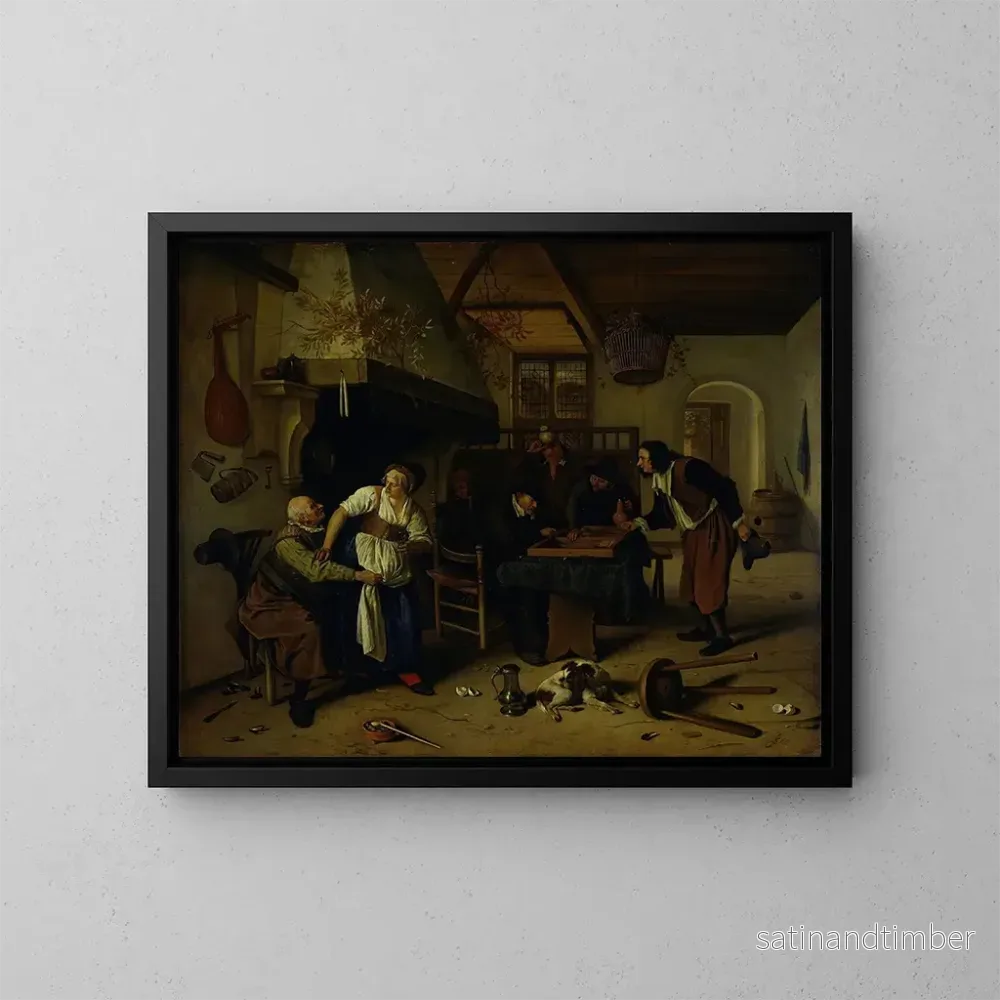 Reproduktion Inomhusmålning av ett värdshus – Jan Steen Reproduktion Inomhusmålning av ett värdshus – Jan Steen
