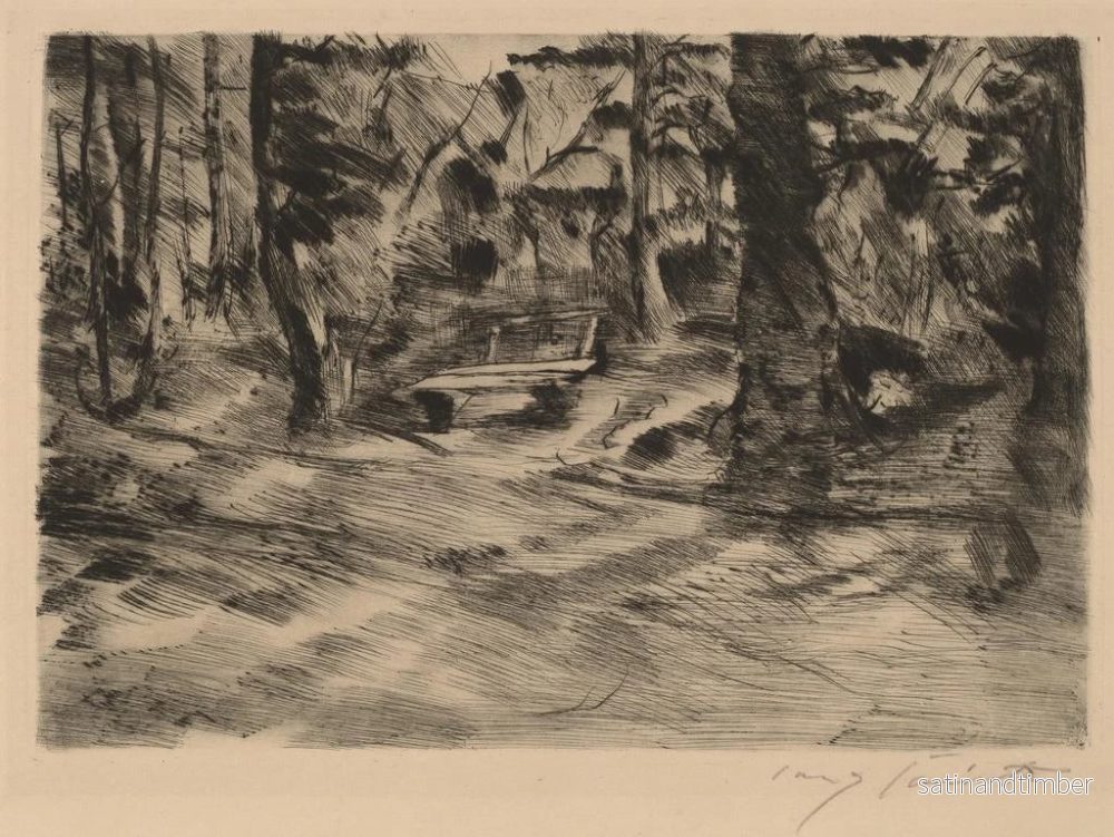 Reproduktion av målningen Banc dans les bois II - Lovis Corinth - Bild 2