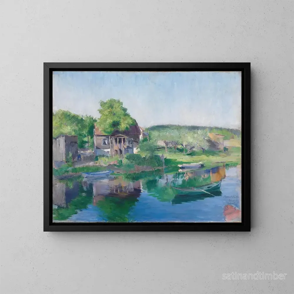 Reproduktion av målningen Frère Sandvikselven - Harriet Backer