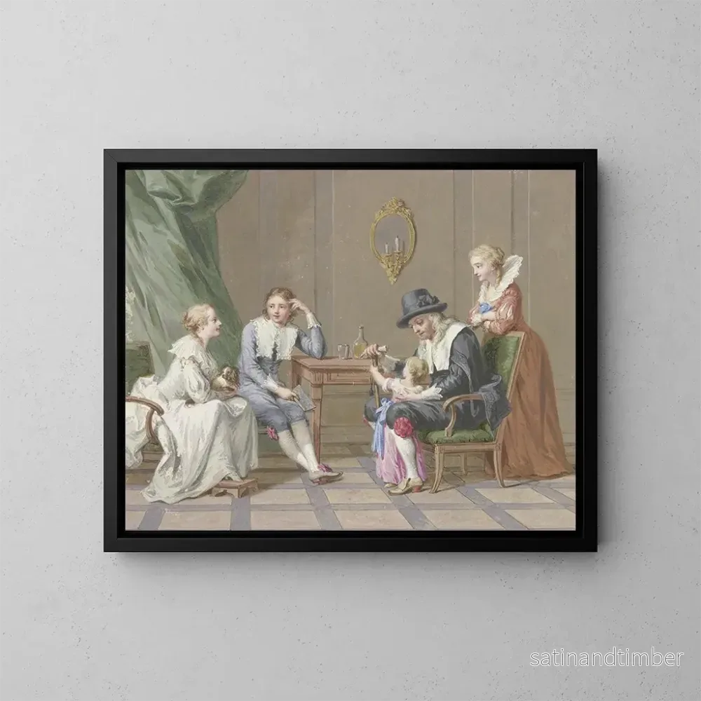 Reproduktion av målningen Familjescen - Johann Friedrich August Tischbein
