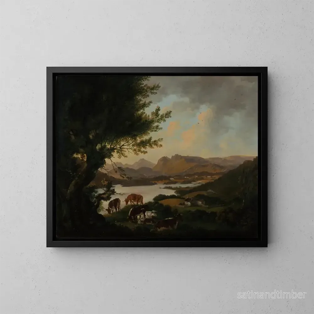 Reproduktion av målningen Lac Windermere - Julius Caesar Ibbetson