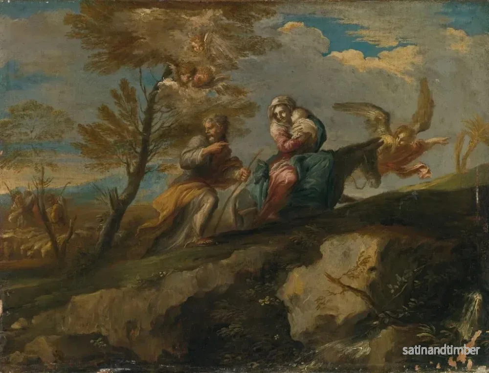 Reproduktion av målningen La Fuite en Égypte - Giovanni Battista Ranieri Del Pace - Bild 2