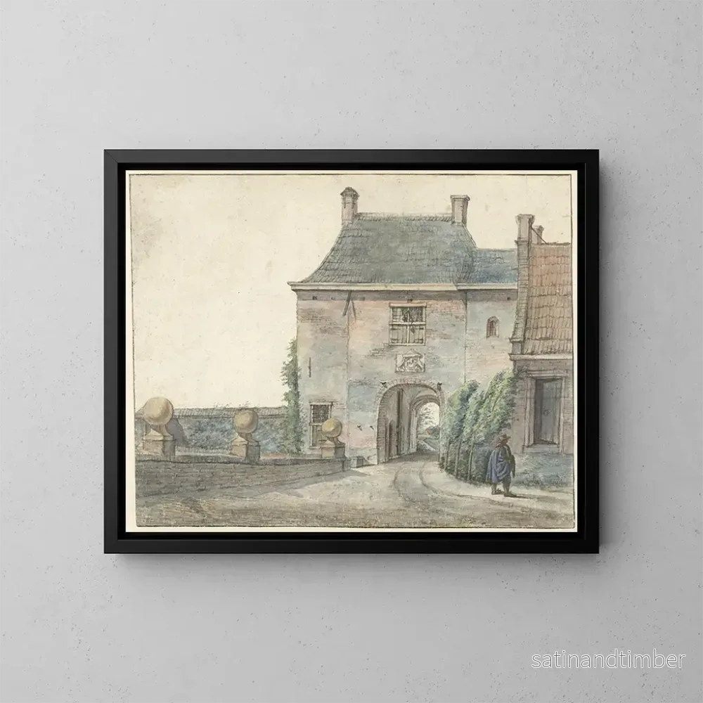 Reproduktion av målningen La porte du château de Heemstede - Gerrit Lamberts