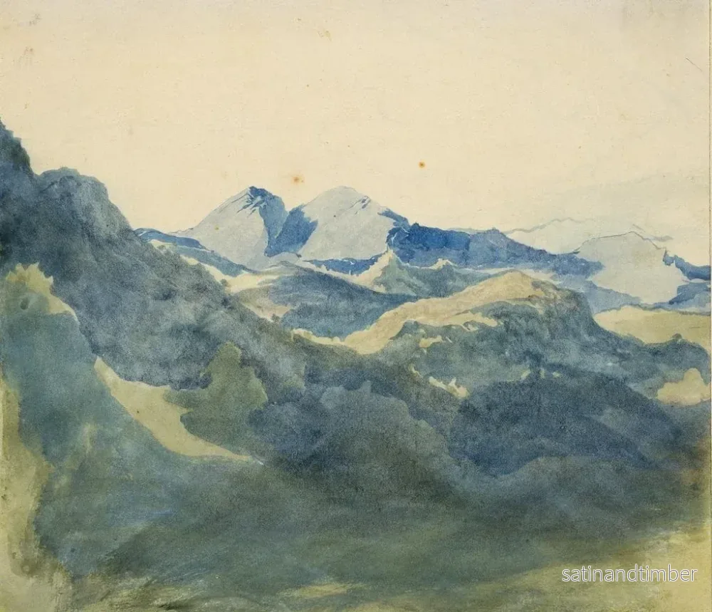 Reproduktion av målningen Landskap med blåa berg - Franz Theobald Horny - Bild 2