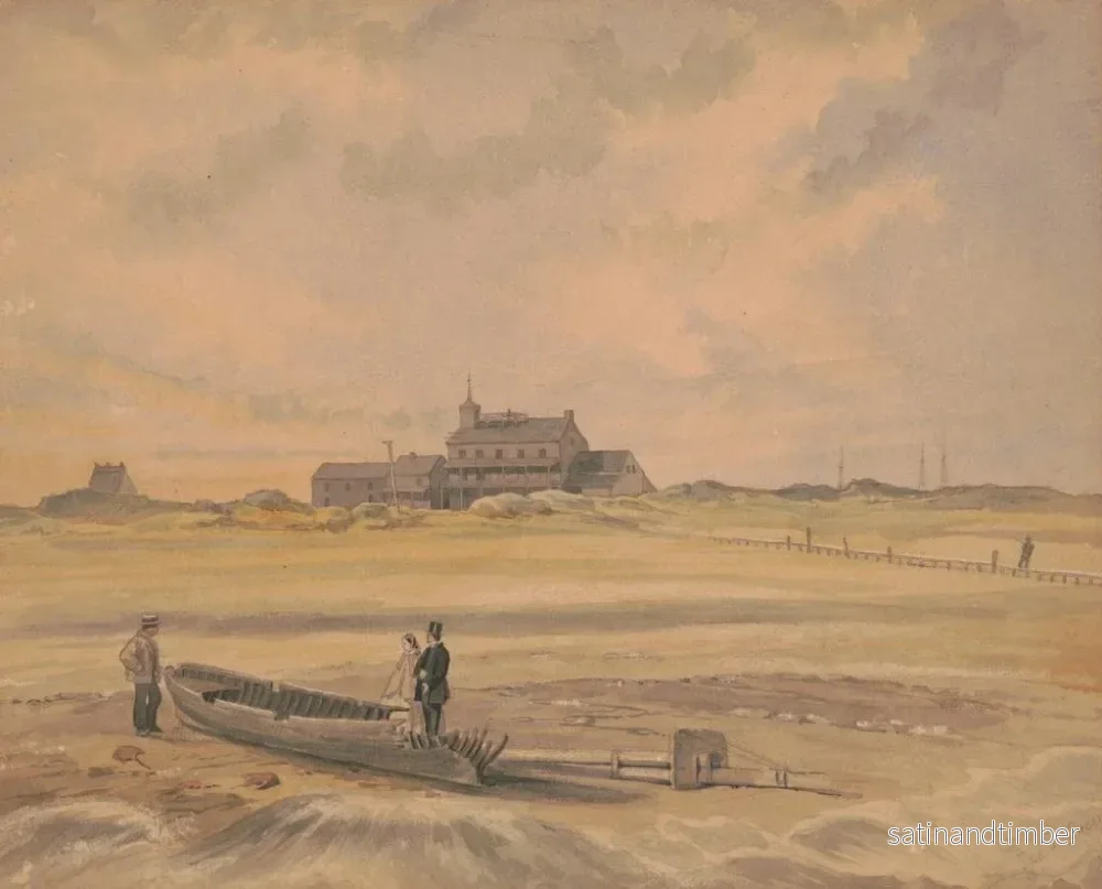 Reproduktion av målningen Hôtel Holtzken vid Brigantine Beach - James Fuller Queen - Bild 2