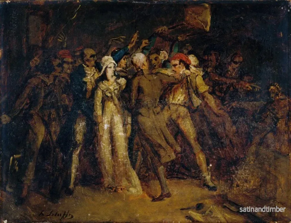Reproduktion av målningen Arrestation de Charlotte Corday - Hendrik Scheffer - Bild 2