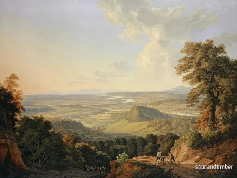 Reproduktion av målningen Vue de la carrière de Muttenz vers Bâle - Peter Birmann - Bild 2