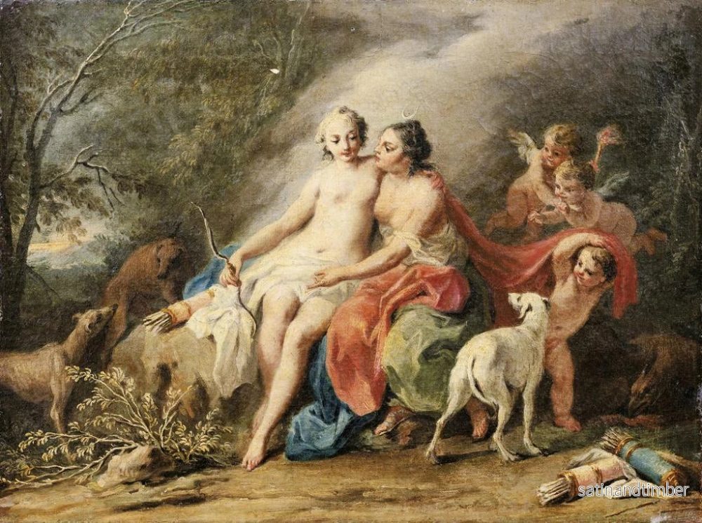 Reproduktion av målningen Diane och Callisto - Jacopo Amigoni - Bild 2
