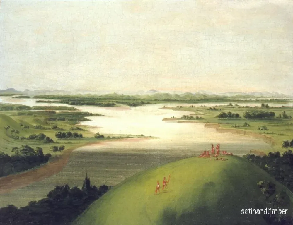 Reproduktion av målningen Bouche du fleuve Platte, 900 miles ovanför Saint-Louis - George Catlin - Bild 2