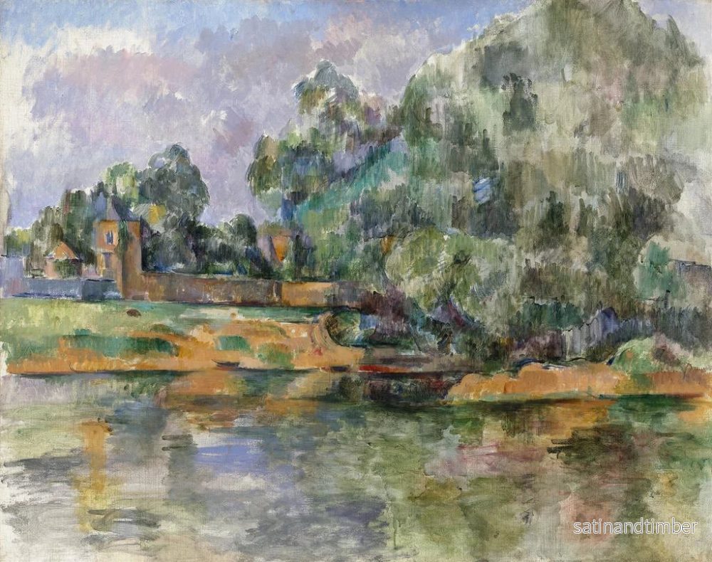 Reproduktion av målningen Bords de la Seine à Mantes - Paul Cézanne - Bild 2