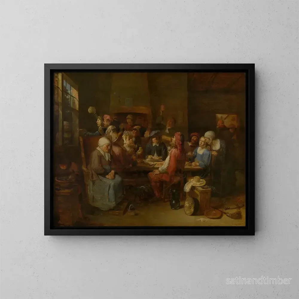 Reproduktion av målningen Scène de taverne - Joos van Craesbeeck