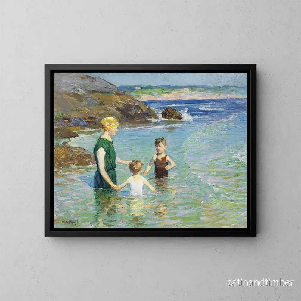 Reproduktion av målningen vid stranden - Edward Henry Potthast