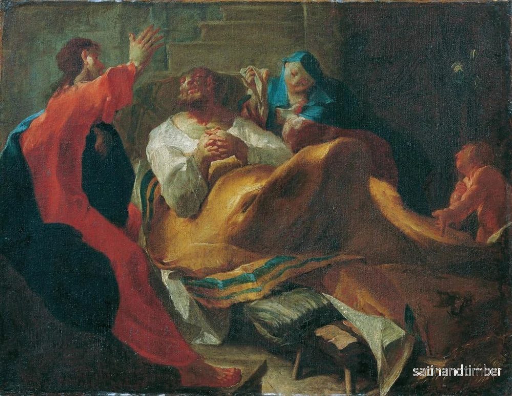 Reproduktion av målningen La mort de saint Joseph - Franz Sigrist l'Ancien - Bild 2
