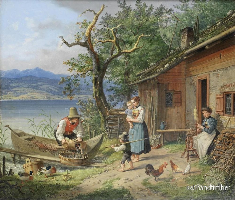 Reproduktion av målningen av fiskeredskap - Lorenzo Quaglio - Bild 2