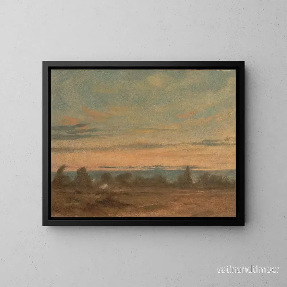 Reproduktion av målningen Sommarlandskap i kvällsljus - John Constable