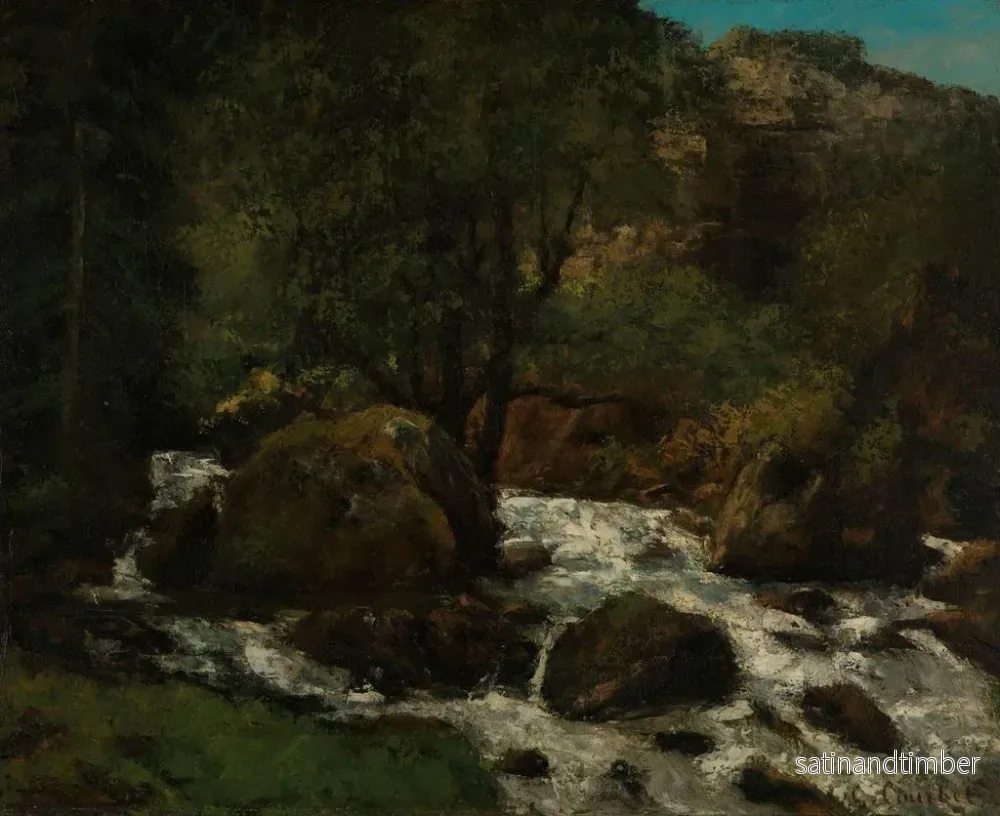 Reproduktion av målningen Ruisseau forestier dans le Jura - Gustave Courbet - Bild 2