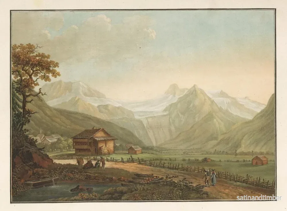 Reproduktion av målningen Vallon de Lenk och glacier du Ratzliberg i Simmental - Friedrich Rosenberg - Bild 2