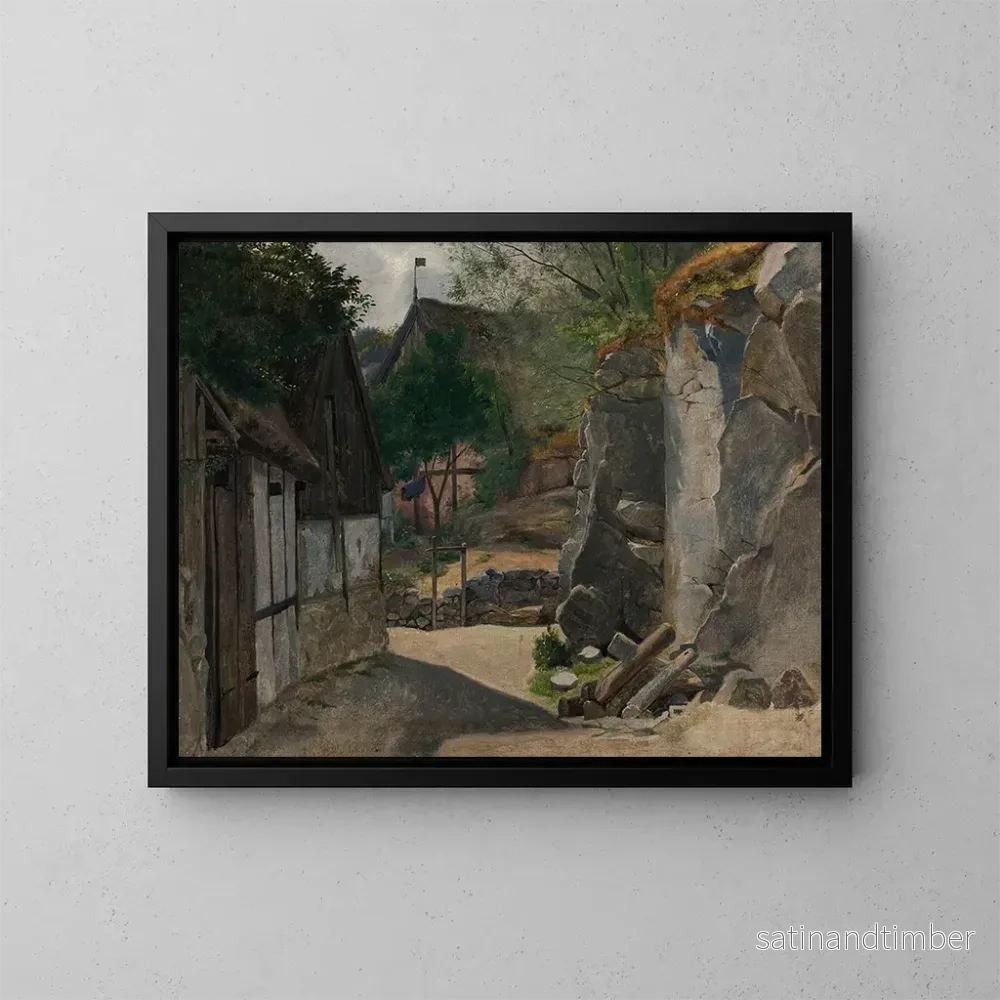 Reproduktion av målningen Vue de Gudhjem – Otto Haslund Reproduktion av målningen Vue de Gudhjem – Otto Haslund