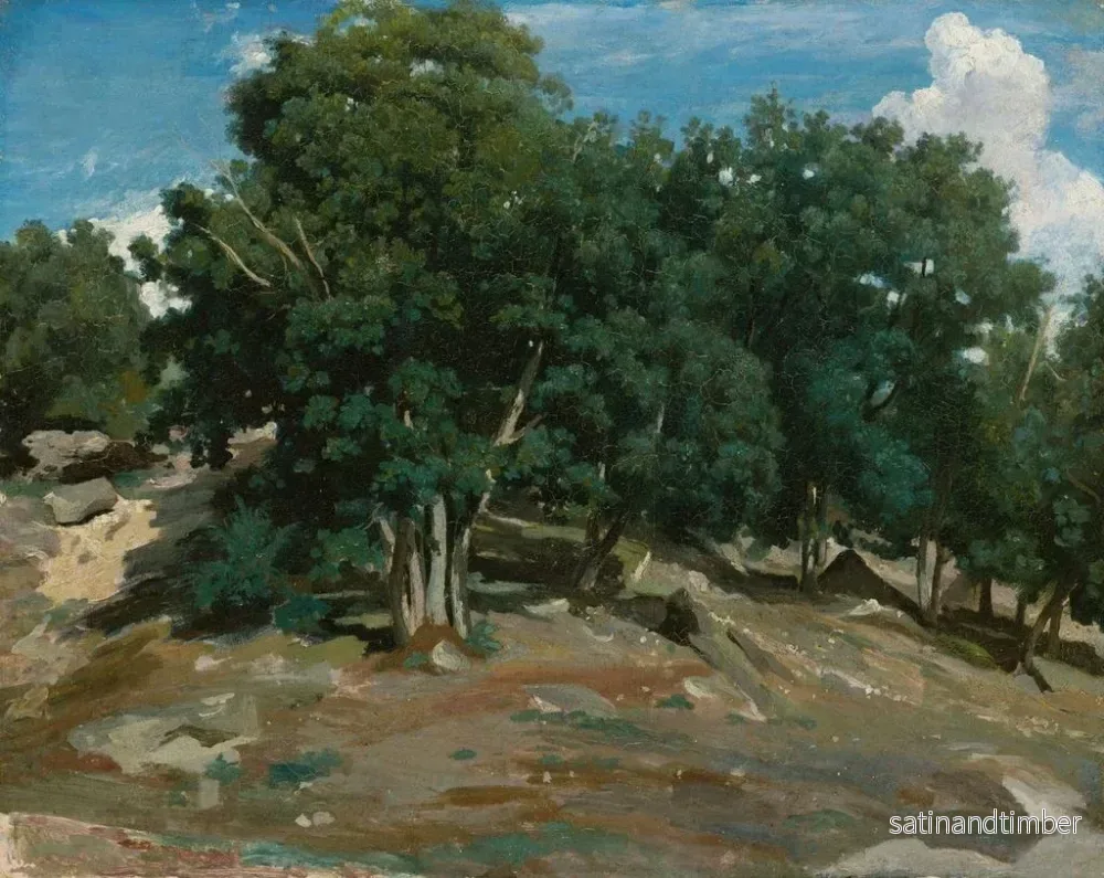 Reproduktion av målningen Chênes de Fontainebleau à BasBrau - Jean-Baptiste-Camille Corot - Bild 2