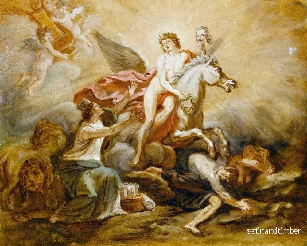 Reproduktion av målningen Allégorie de la gloire de Voltaire - Robert Guillaume Dardel - Bild 2