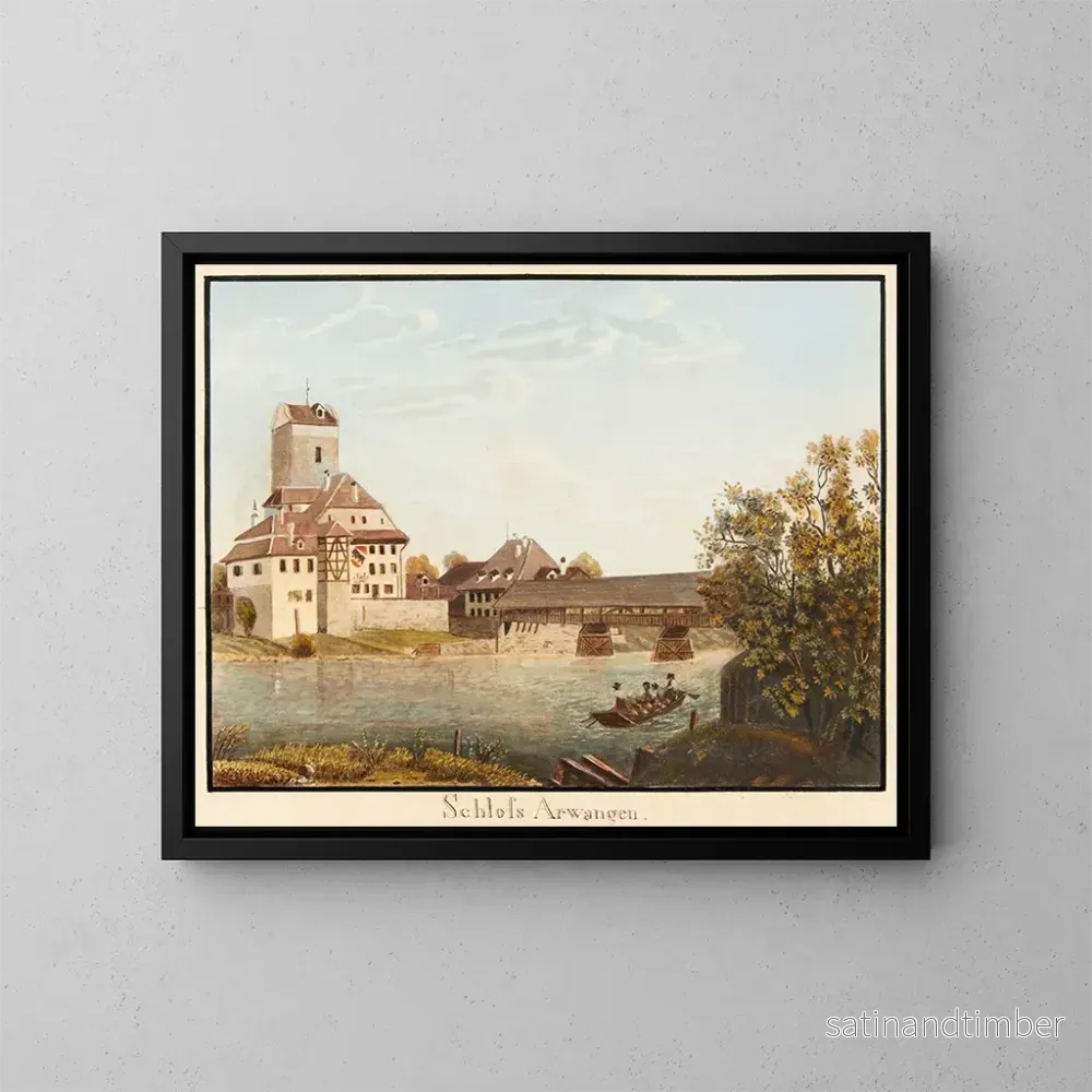 Reproduktion av målningen Château d'Arwangen - Jakob Samuel Weibel