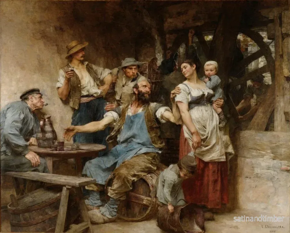 Reproduktion av målningen Le vin - Léon Augustin Lhermitte - Bild 2