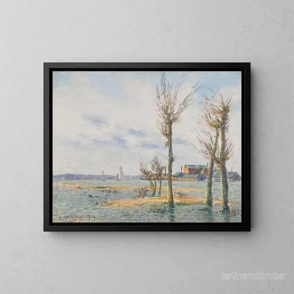 Reproduktion av målningen La Loire à Trentemoult - Gustave Loiseau