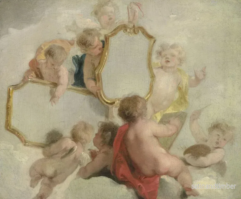 Reproduktion av målningen Putti med speglar - Jacob de Wit - Bild 2