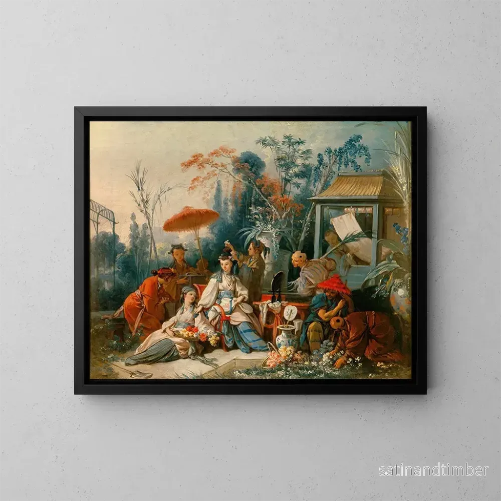 Reproduktion av målningen Le jardin chinois – François Boucher Reproduktion av målningen Le jardin chinois – François Boucher