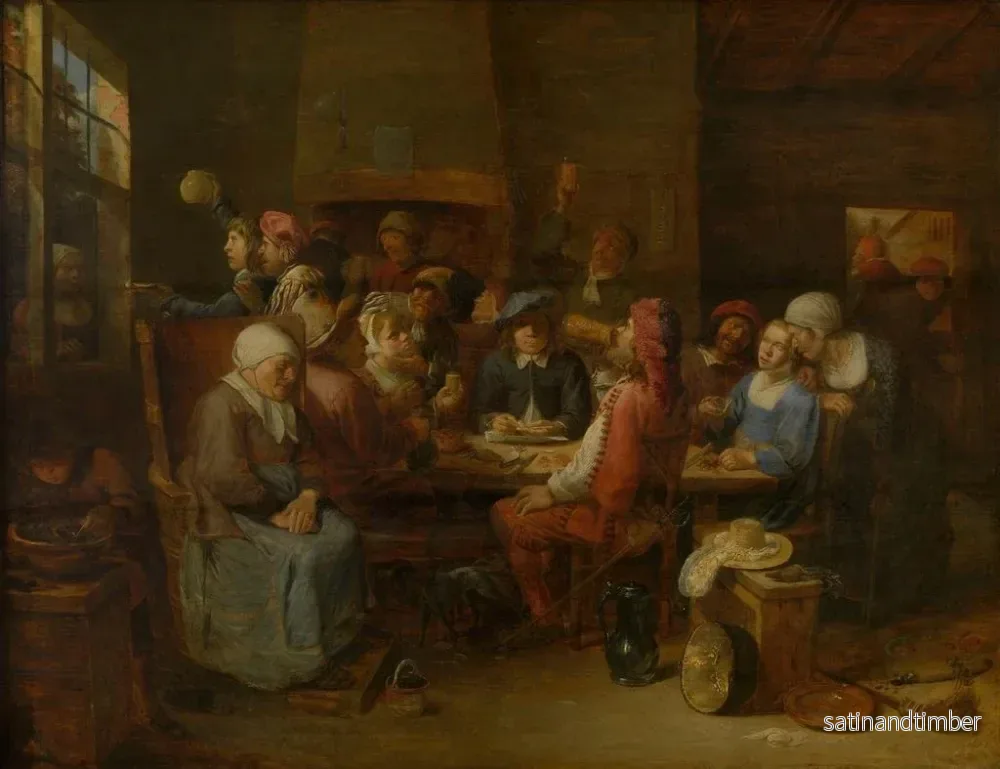 Reproduktion av målningen Scène de taverne - Joos van Craesbeeck - Bild 2