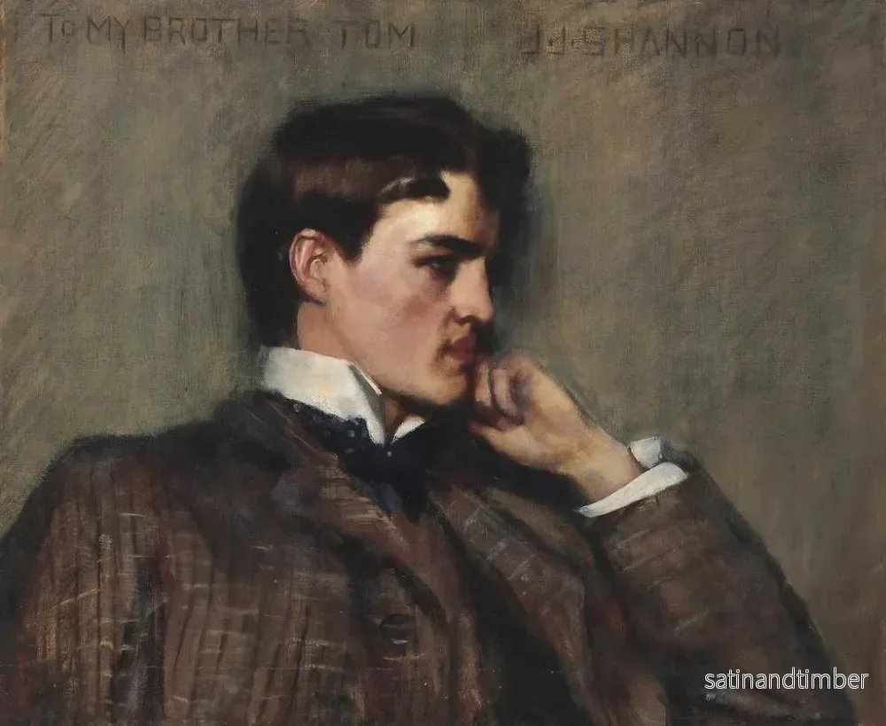 Reproduktion av målningen Le frère de l'artiste Tom - James Jebusa Shannon - Bild 2