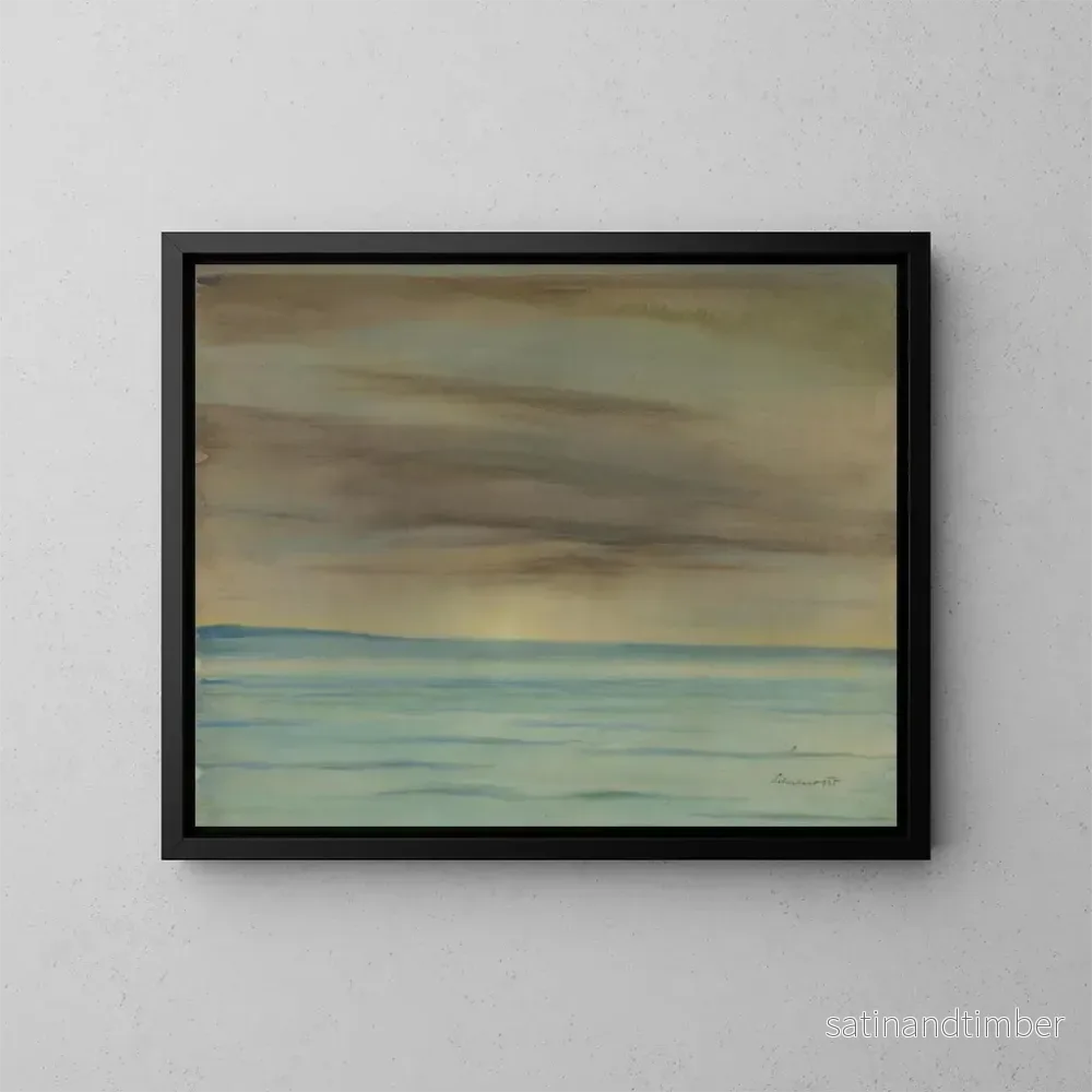 Reproduktion av målningen Solnedgång över havet - Julius Schubert