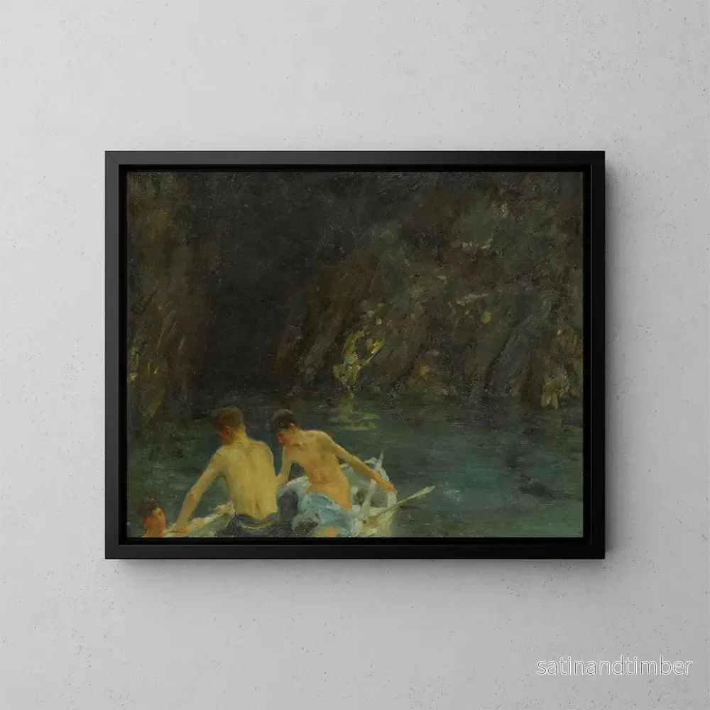 Reproduktion av målningen La Grotte - Henry Scott Tuke
