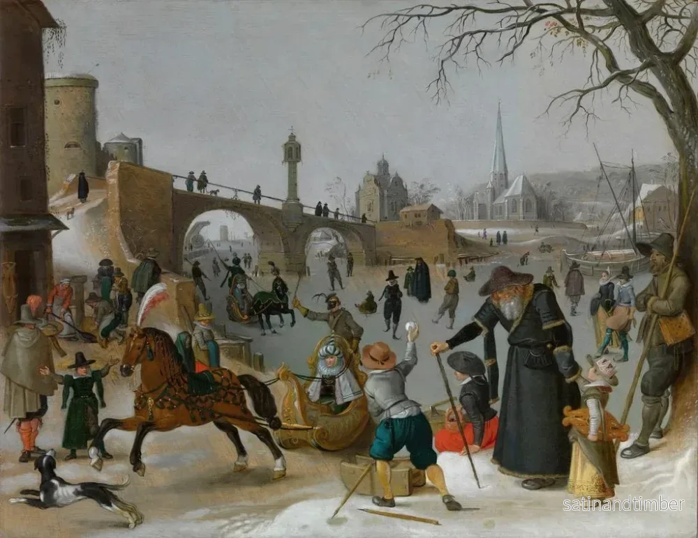 Reproduktion av målningen Plaisirs d'hiver - Sebastian Vrancx - Bild 2