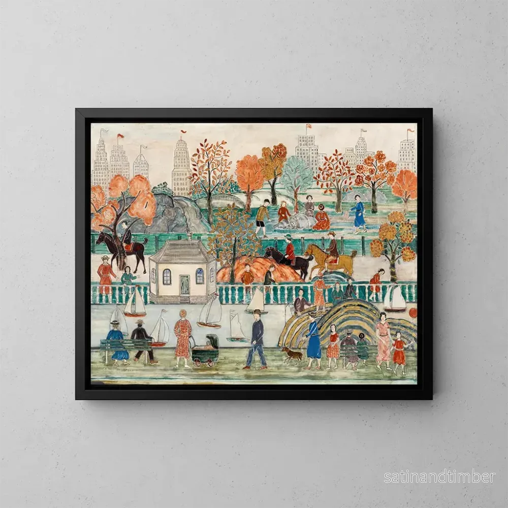 Reproduktion av målningen Central Park - Charles Prendergast