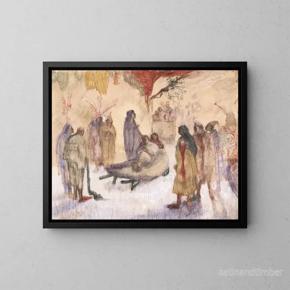 Reproduktion av målningen Kristus och den paralytiske - James Ensor