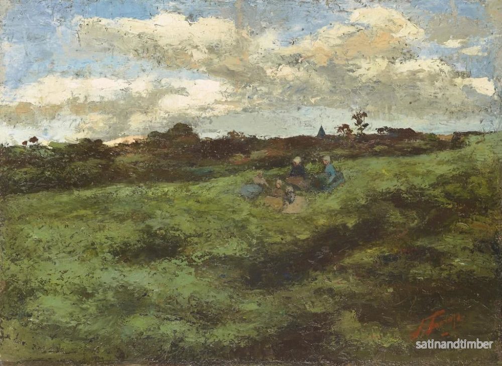 Reproduktion av målningen Barn på dynan Landskap nära Bryssel - Jan Toorop - Bild 2