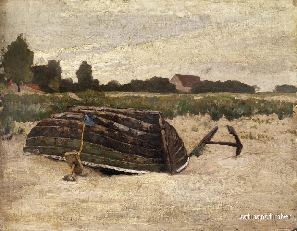 Reproduktion av målningen Bateau retourné tiré par un âne - Ernst Ludwig Plass - Bild 2