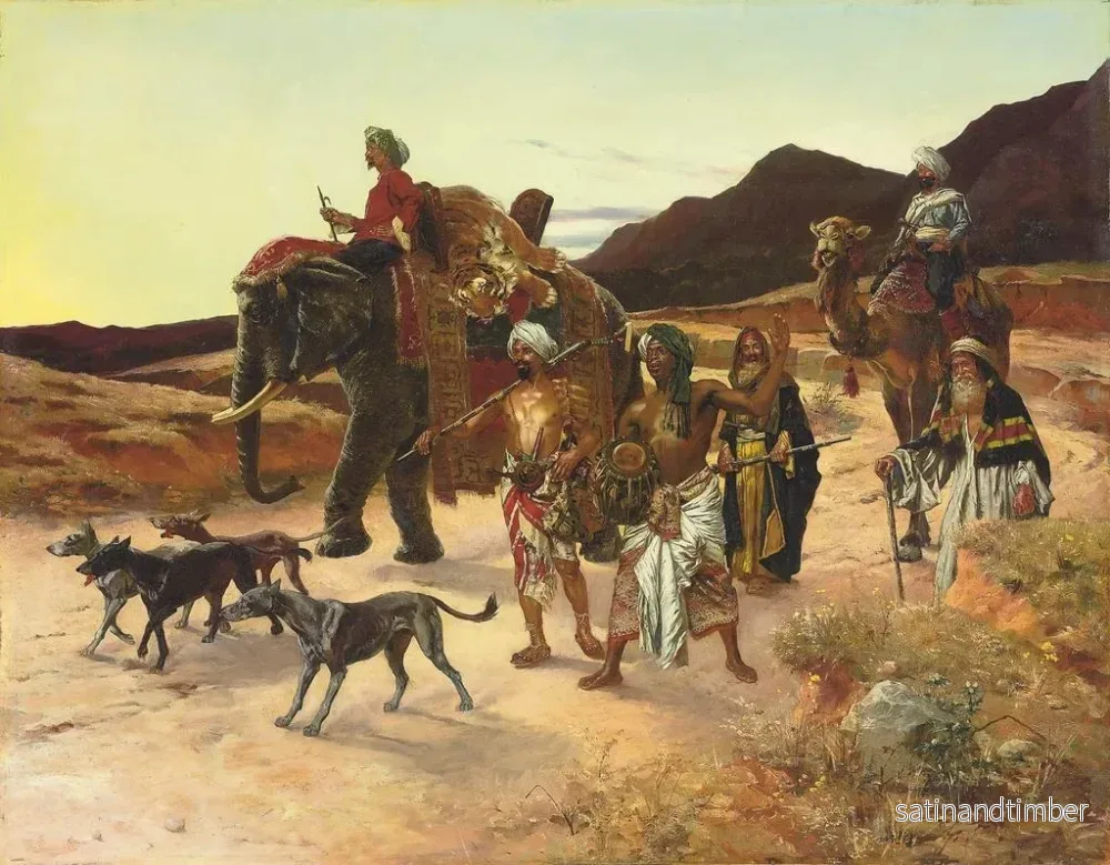 Reproduktion av målningen La Chasse au tigre - Rudolf Ernst - Bild 2