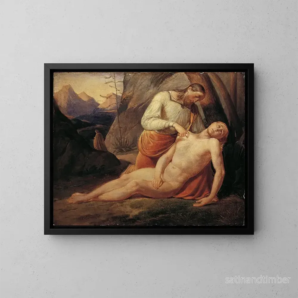 Reproduktion av målningen Le Bon Samaritain - Joseph von Führich