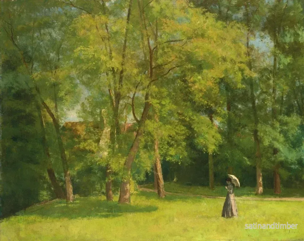 Reproduktion av målningen Elegant målning i parken - Henri Stanislas Rouart - Bild 2