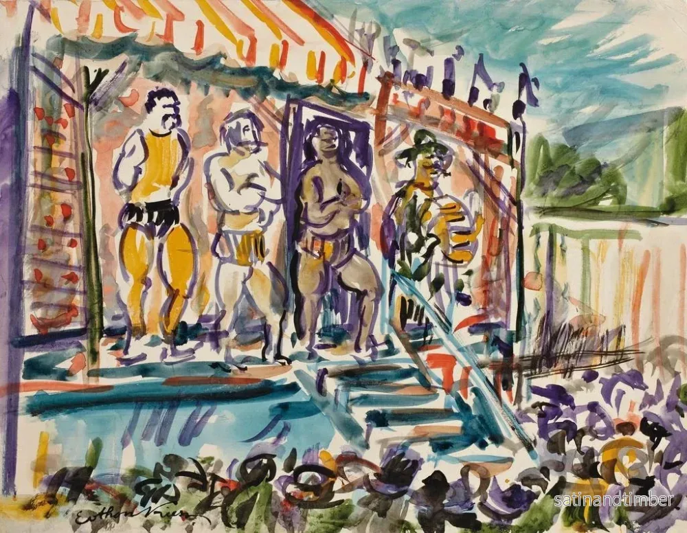 Reproduktion av målningen Le spectacle - Émile Othon Friesz - Bild 2